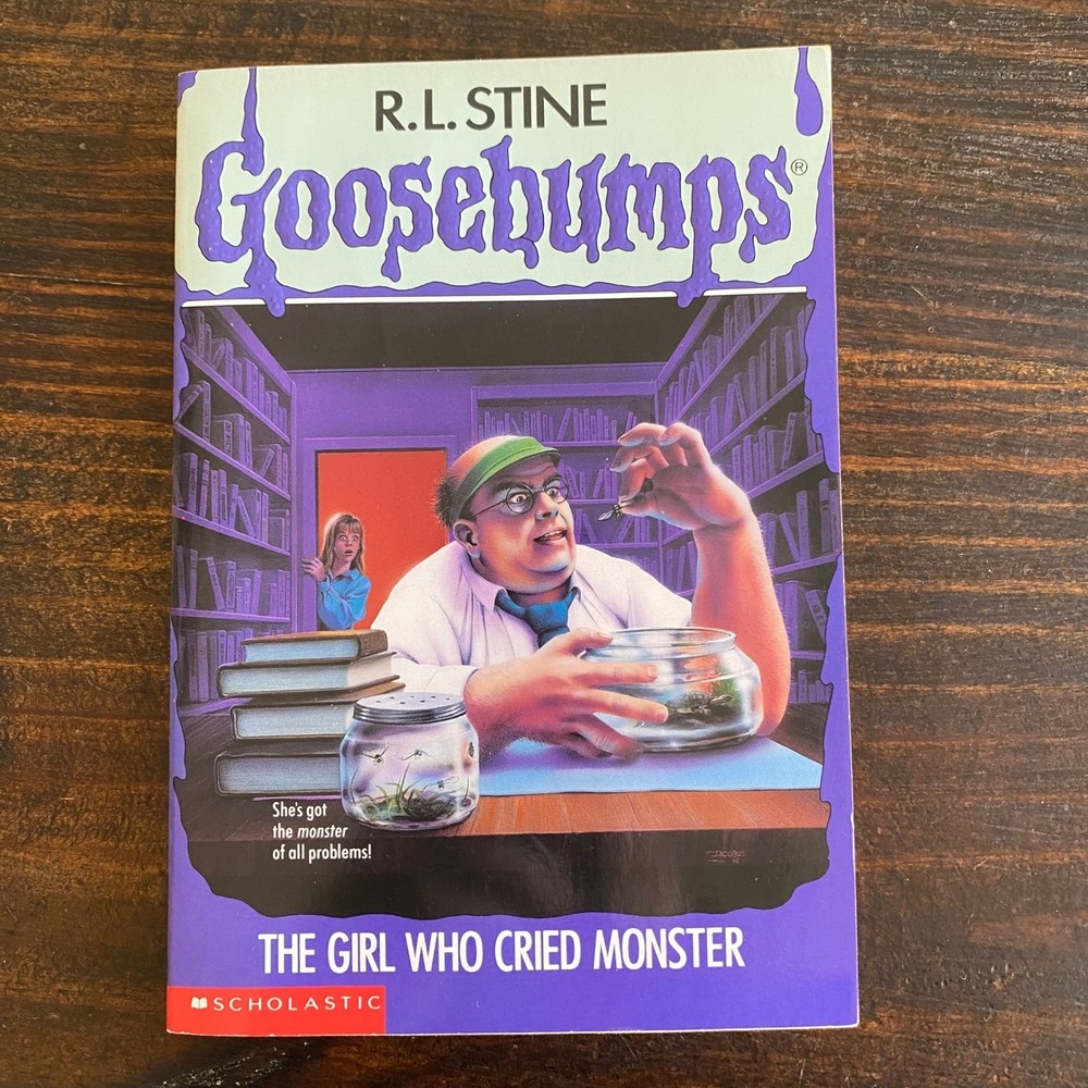 Goosebumps The Girl Who Cried Monster RL Stine‎ First Edition Paperback Book